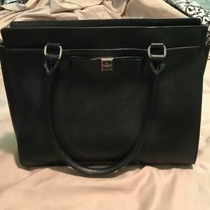 Black leather bow Kate Spade shoulder bag